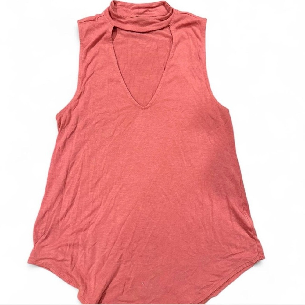 Express Women’s High Neck Sleevelss Coral Top Size Small